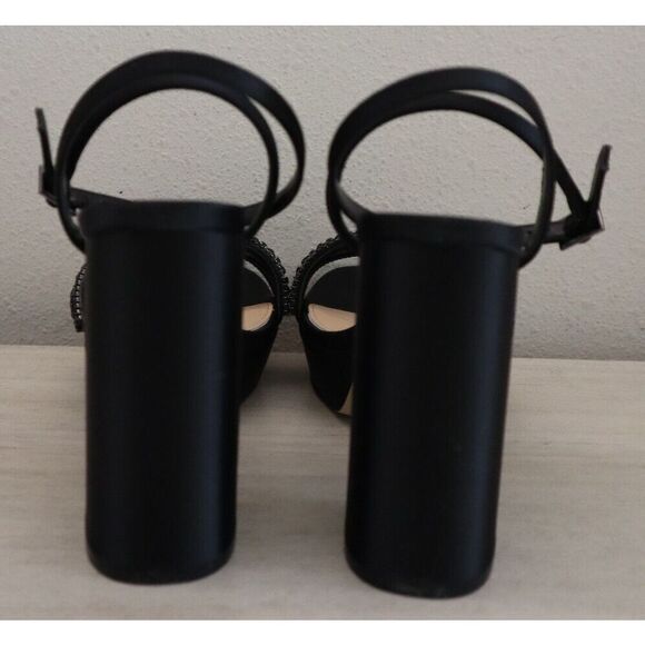 Jewel Badgley Mischka Women's Sz 8M Black Rochel Platform Block Heels - Picture 3 of 9